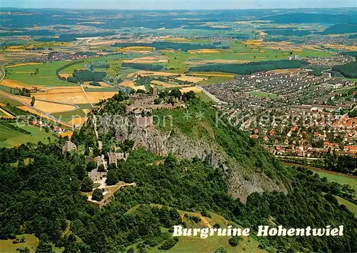 AK / Ansichtskarte Singen_Hohentwiel Fliegeraufnahme Burgruine Hohentwiel Singen Hohentwiel