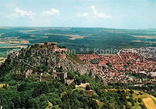 AK / Ansichtskarte Singen_Hohentwiel Fliegeraufnahme Burgruine Singen Hohentwiel