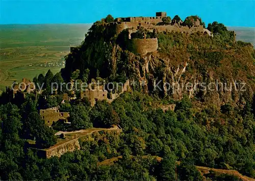 AK / Ansichtskarte Singen_Hohentwiel Fliegeraufnahme Burgruine Singen Hohentwiel