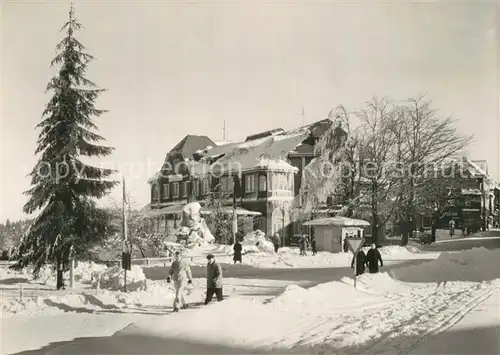 AK / Ansichtskarte Oberhof_Thueringen FDGB Erholungsheim Stachanow im Winter Oberhof Thueringen