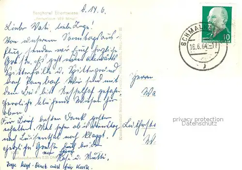 AK / Ansichtskarte Floh Seligenthal Berghotel Ebertswiese Ferienheim VEB Minol Floh Seligenthal