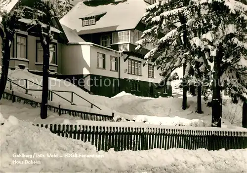 AK / Ansichtskarte Gehlberg FDGB Feriendienst Haus Daheim im Winter Gehlberg