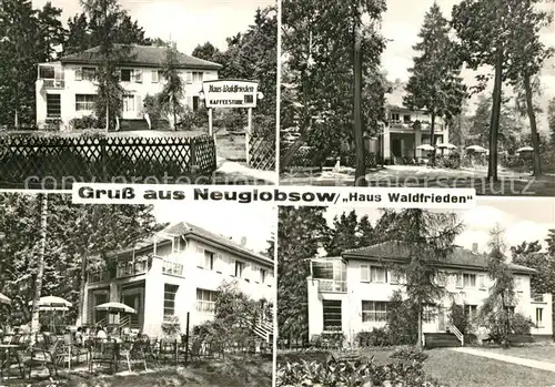 AK / Ansichtskarte Neuglobsow FDGB Kaffeestube Haus Waldfrieden Neuglobsow