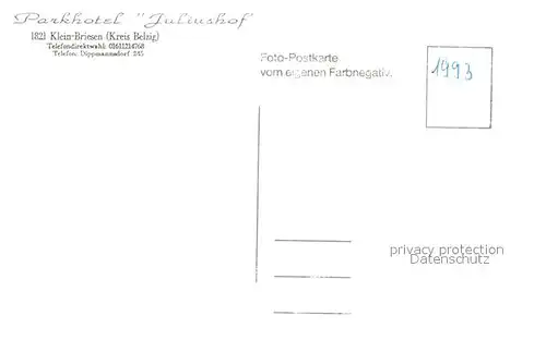 AK / Ansichtskarte Klein_Briesen Parkhotel Juliushof 