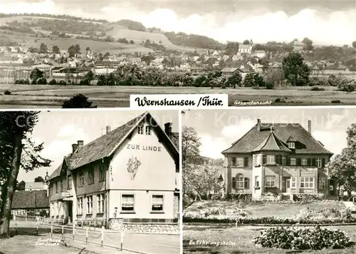 AK / Ansichtskarte Wernshausen Gasthaus Zur Linde Erholungsheim Gesamtansicht Wernshausen
