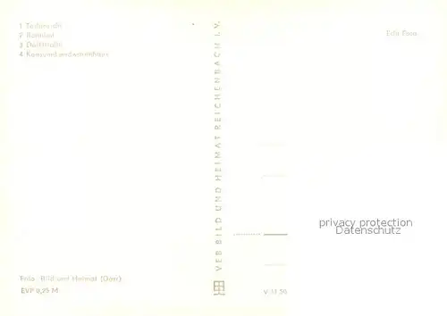 AK / Ansichtskarte Holzdorf_Elster Ansicht mit Kirche Bahnhof Dorfstrasse Konsum Landwarenhaus Holzdorf_Elster