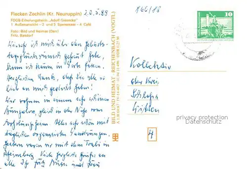 AK / Ansichtskarte Flecken_Zechlin FDGB Erholungsheim Adolf Giesecke Flecken_Zechlin