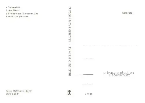 AK / Ansichtskarte Storkow_Mark Teilansicht Markt Freibad Starkower See Schleuse Storkow Mark