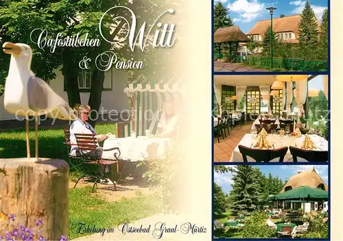AK / Ansichtskarte Graal Mueritz_Ostseebad Cafestuebchen Witt Restaurant Pension Graal Mueritz_Ostseebad