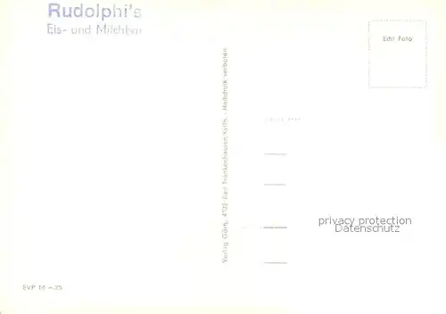 AK / Ansichtskarte Stolberg_Harz Rudolphi s Milch  und Eisbar Stolberg Harz