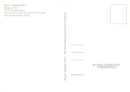 AK / Ansichtskarte Oybin Hotel Oybiner Hof im Zittauer Gebirge Oybin