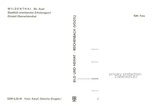 AK / Ansichtskarte Oberwildenthal_Erzgebirge Ferienheim VEB Textilmaschinenbau Aue Oberwildenthal Erzgebirge