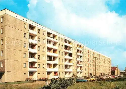 AK / Ansichtskarte Barth Johannes R. Becher Strasse Plattenbauten Barth