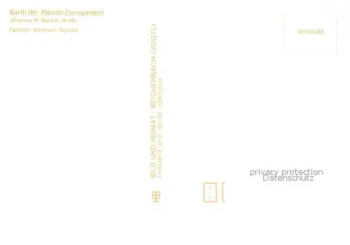 AK / Ansichtskarte Barth Johannes R. Becher Strasse Plattenbauten Barth