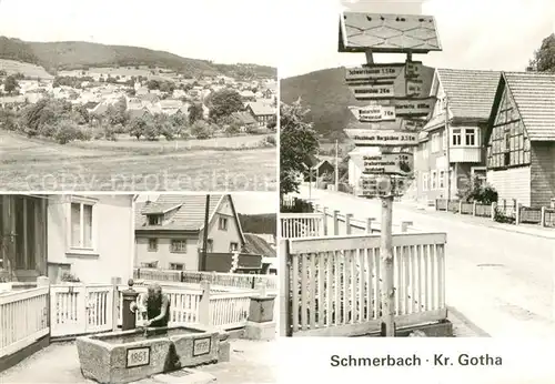 AK / Ansichtskarte Schmerbach_Emsetal Panorama Brunnen Hauptstrasse Schmerbach Emsetal