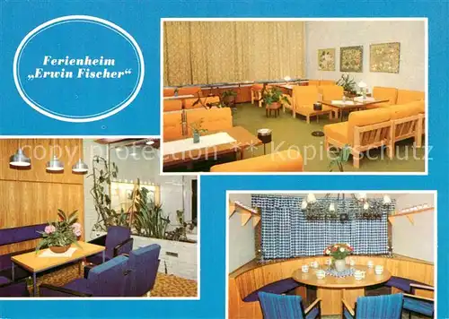 AK / Ansichtskarte Kuehlungsborn_Ostseebad Ferienheim Erwin Fischer Klubraum Empfang Bauernstube Kuehlungsborn_Ostseebad