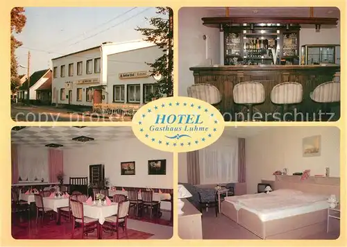 AK / Ansichtskarte Luhme Hotel Gasthaus Luhme Bar Restaurant Fremdenzimmer Luhme