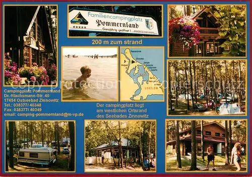 AK / Ansichtskarte Zinnowitz_Ostseebad Campingplatz Pommernland Zinnowitz_Ostseebad