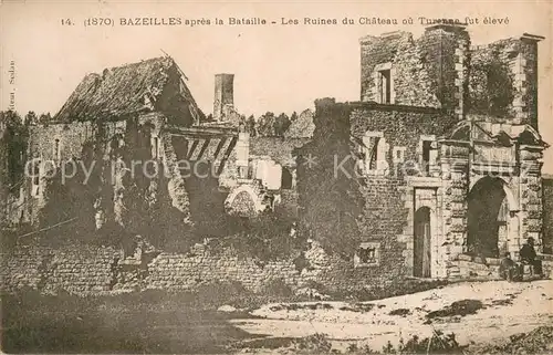 AK / Ansichtskarte Bazeilles Ruines du Chateau Bazeilles