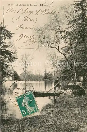 AK / Ansichtskarte Pressigny_Deux Sevres Chateau du Porteau Etang Pressigny Deux Sevres