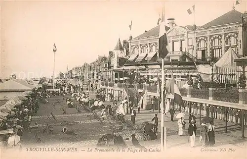 AK / Ansichtskarte Trouville sur Mer Promenade plage et le casino Trouville sur Mer
