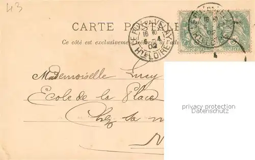 AK / Ansichtskarte Le_Puy en Velay Palais de Justice et le Theatre vue prise de la Place Michelet Le_Puy en Velay