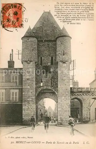 AK / Ansichtskarte Moret sur Loing Porte de Samois ou de Paris Moret sur Loing