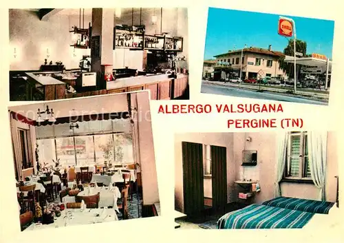 AK / Ansichtskarte Pergine_Valsugana Albergo Valsugana Gastraeume Zimmer Pergine Valsugana