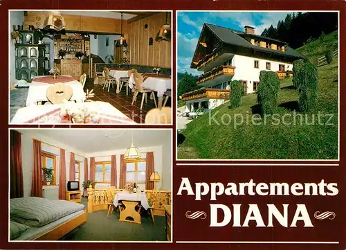 AK / Ansichtskarte Bad_Kleinkirchheim_Kaernten Appartements Diana Gaststube Zimmer Bad_Kleinkirchheim