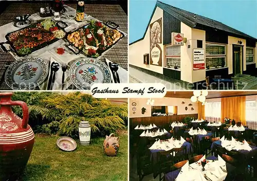 AK / Ansichtskarte Stoob Gasthaus Stampf Bueffet Garten Gaststube Stoob