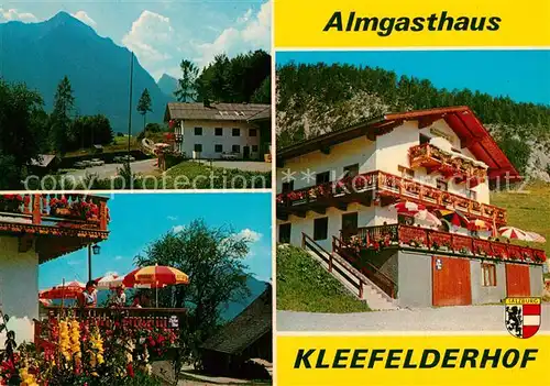 AK / Ansichtskarte Strobl_Wolfgangsee Almgasthaus Kleefelderhof Terrasse Strobl Wolfgangsee