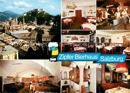 AK / Ansichtskarte Salzburg_Oesterreich Restaurant Zipfer Bierhaus Gastraeume Salzburg_Oesterreich