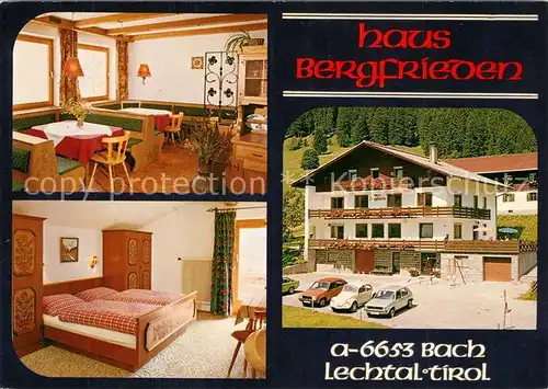 AK / Ansichtskarte Bach_Tirol Haus Bergfrieden Gaststube Zimmer Bach_Tirol