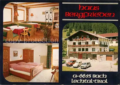 AK / Ansichtskarte Bach_Tirol Haus Bergfrieden Gaststube Zimmer Bach_Tirol