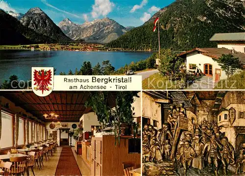 AK / Ansichtskarte Maurach_Achensee Rasthaus Bergkristall Restaurant Tyrol letztes Aufgebot 1809 Maurach Achensee