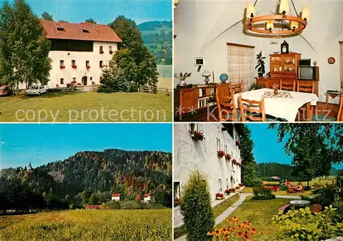 AK / Ansichtskarte Feldkirchen_Kaernten Gschlosserhof Hinteregger Gaststube Panorama Garten Feldkirchen Kaernten