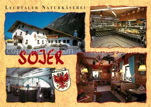 AK / Ansichtskarte Steeg_Tirol Lechtaler Naturkaeserei Gaststube Verkaufstheke Steeg Tirol