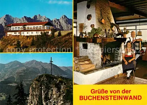 AK / Ansichtskarte St_Jakob_Haus Alpengasthof Buchensteinwand Gipfelkreuz Kaminzimmer St_Jakob_Haus