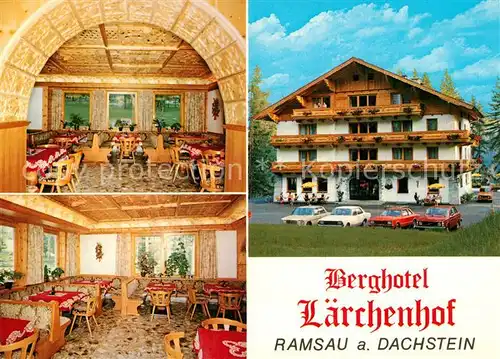 AK / Ansichtskarte Ramsau_Dachstein_Steiermark Berghotel Laerchenhof Gastraeume Ramsau_Dachstein