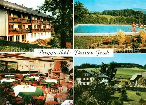 AK / Ansichtskarte Diex Berggasthof Pension Jesch Gastraum Pool Panorama Diex
