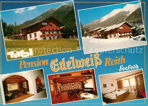 AK / Ansichtskarte Seefeld_Tirol Pension Edelweiss Reith Gastraeume Zimmer Seefeld Tirol