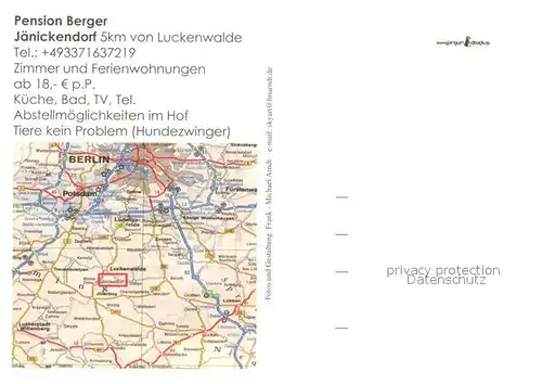 AK / Ansichtskarte Jaenickendorf_Luckenwalde Pension Berger Jaenickendorf Luckenwalde