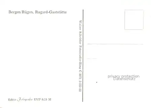 AK / Ansichtskarte Bergen_Ruegen Rugard Gaststaette Bergen Ruegen