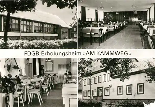 AK / Ansichtskarte Neustadt_Rennsteig FDGB Erholungsheim Am Kammweg Mehrzwecksaal Gaststaette Zum Goldenen Frosch Neustadt_Rennsteig