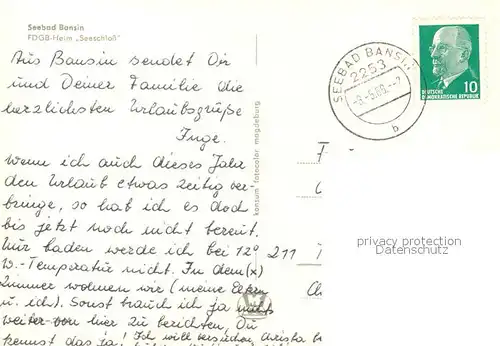 AK / Ansichtskarte Bansin_Ostseebad FDGB Erholungsheim Seeschloss Bansin_Ostseebad