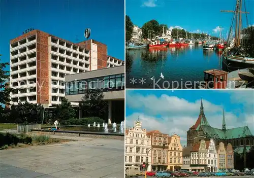 AK / Ansichtskarte Rostock_Mecklenburg Vorpommern Hotel Warnow Bootshafen Innenstadt Rostock