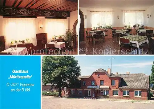 AK / Ansichtskarte Vipperow Gasthaus Mueritzquelle Gastraeume Vipperow