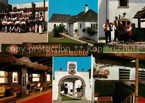 AK / Ansichtskarte Oslip Burgenland Restaurant Storchmuehle Folkloregruppen Details Oslip
