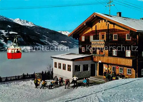 AK / Ansichtskarte Zell_Ziller_Tirol Grindl Alm Gasthof Enzian Sepp mit Seilbahnbetrieb Zell_Ziller_Tirol