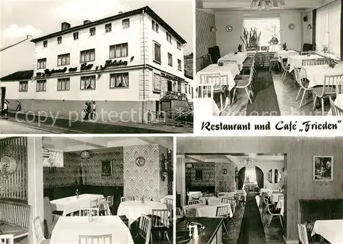 AK / Ansichtskarte Schweina_Bad_Liebenstein Restaurant und Cafe Frieden Gastraeume Schweina_Bad_Liebenstein